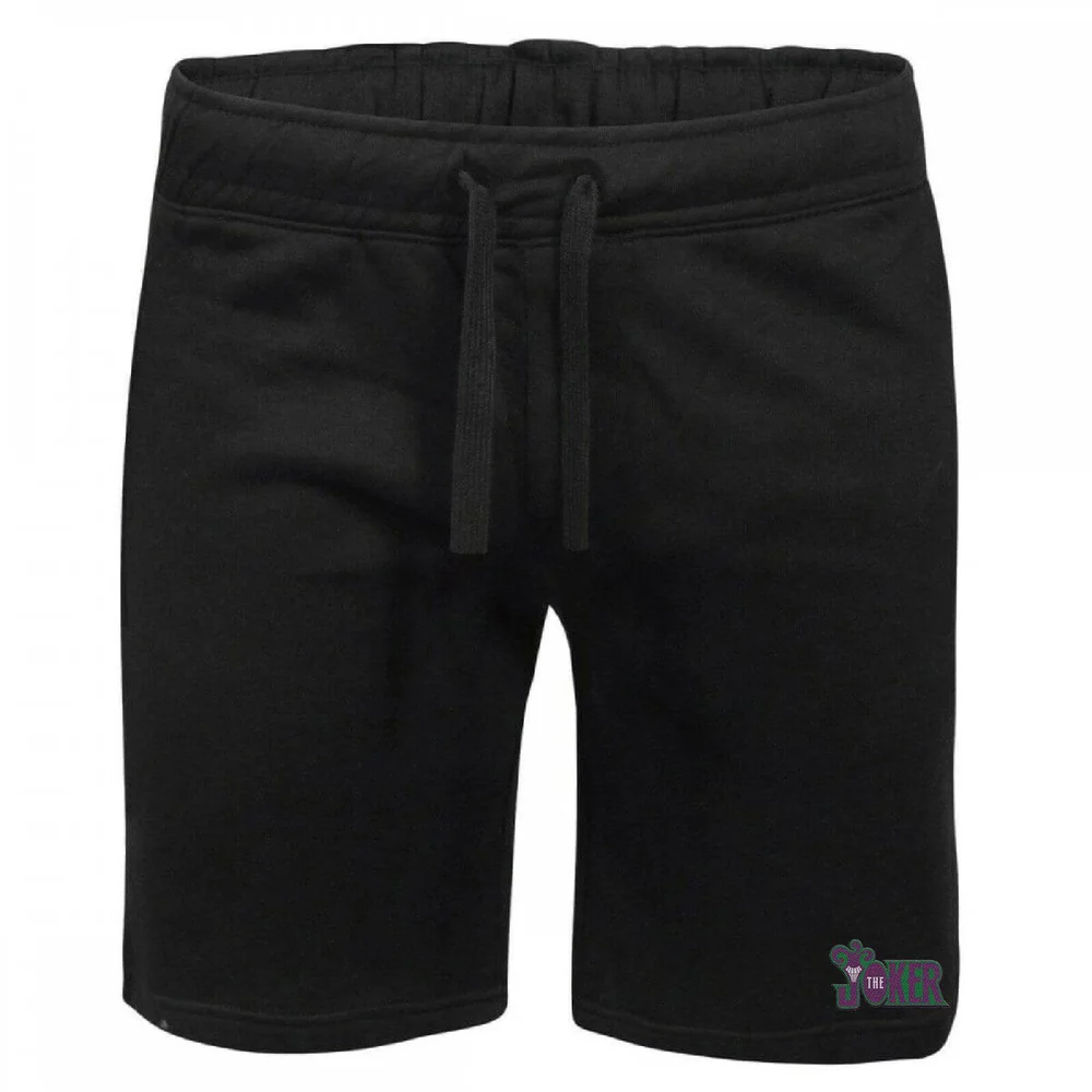 DC Joker Embroidered Unisex Jogger Shorts - Black - S Image 1