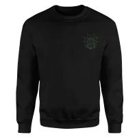 Rick and Morty Rick Embroidered Unisex Sweatshirt - Black