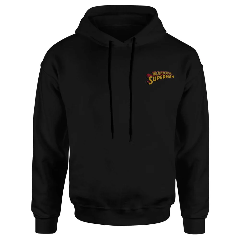 DC Superman Embroidered Unisex Hoodie - Black - S Image 1
