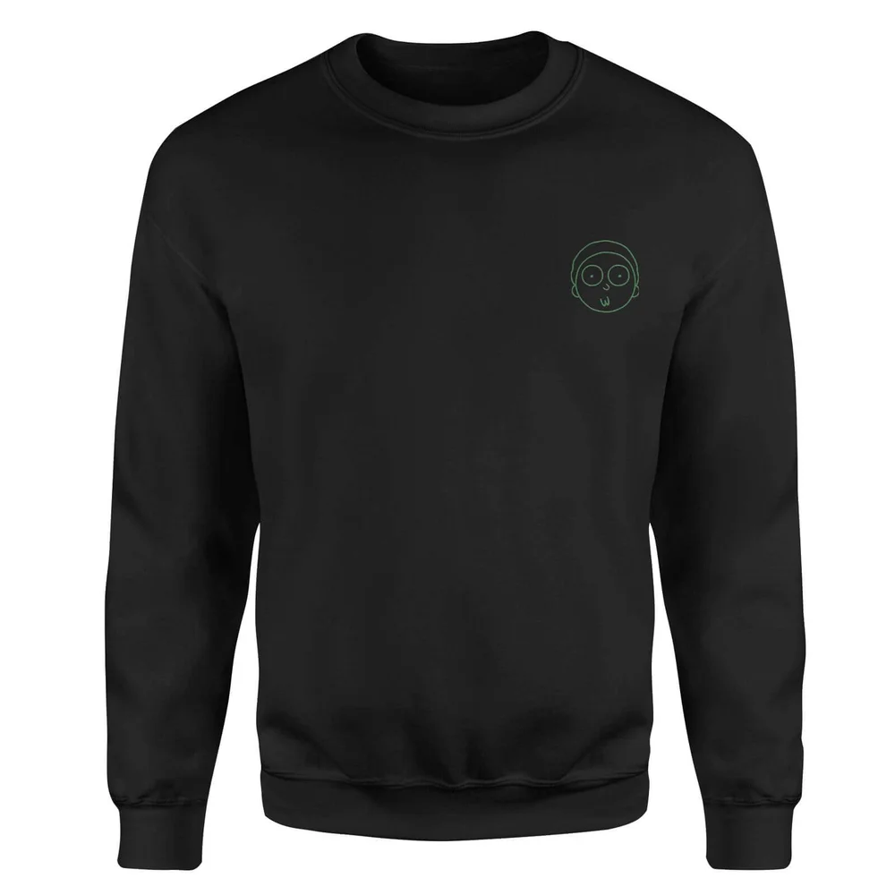 Rick and Morty Morty Embroidered Unisex Sweatshirt - Black - S Image 1