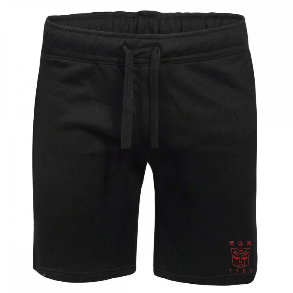 Transformers Autobots Embroidered Unisex Jogger Shorts - Black - S Image 1