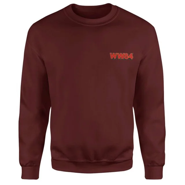 DC Wonder Woman WW84 Embroidered Unisex Sweatshirt - Burgundy