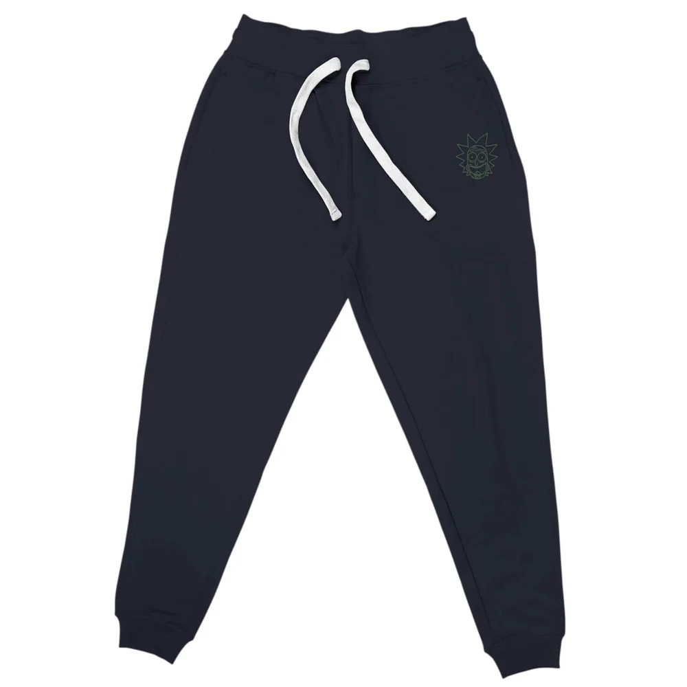 Rick and Morty Rick Embroidered Unisex Joggers - Navy - S Image 1