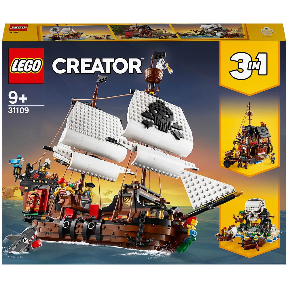 LEGO Creator: 3 in 1 Pirate Ship Toy Set (31109) Image 1