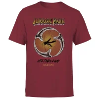 Jurassic Park Life Finds A Way Tour Unisex T-Shirt - Burgundy