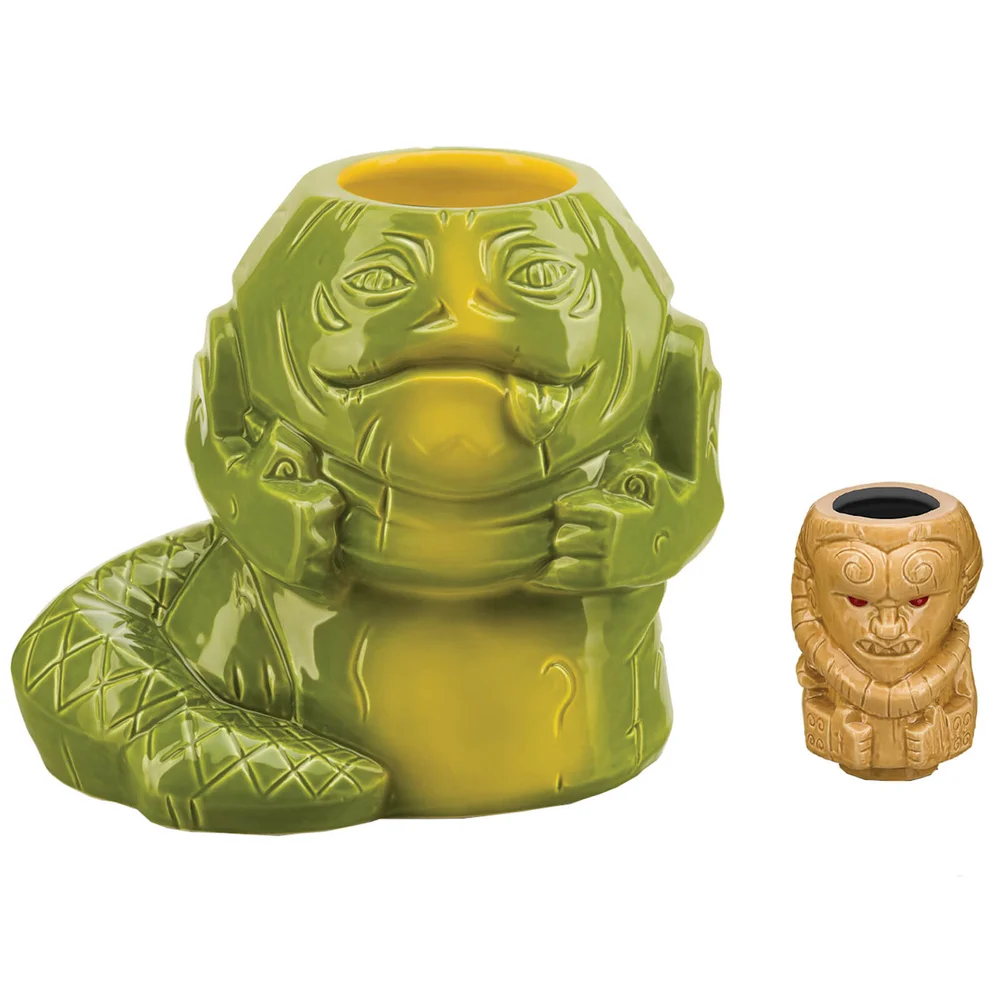 Beeline Creative Star Wars Jabba 40 oz. Geeki Tikis Mug with Bib Fortuna Muglet Image 1
