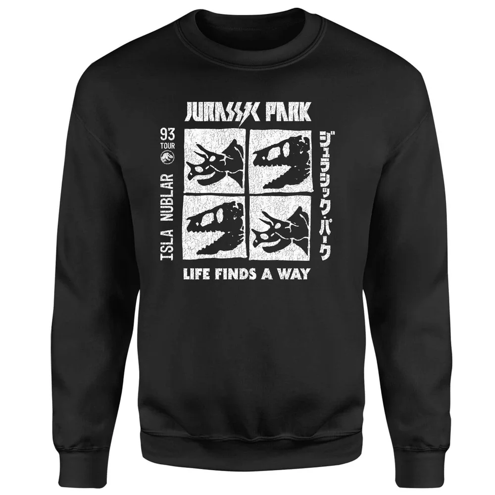 Jurassic Park The Faces Sweatshirt - Black - S Image 1
