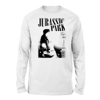 Jurassic Park Isla Nublar Punk Unisex Long Sleeved T-Shirt - White - undefined undefined