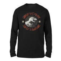 Jurassic Park Classic Twist Jag Unisex Long Sleeved T-Shirt - Black - undefined undefined