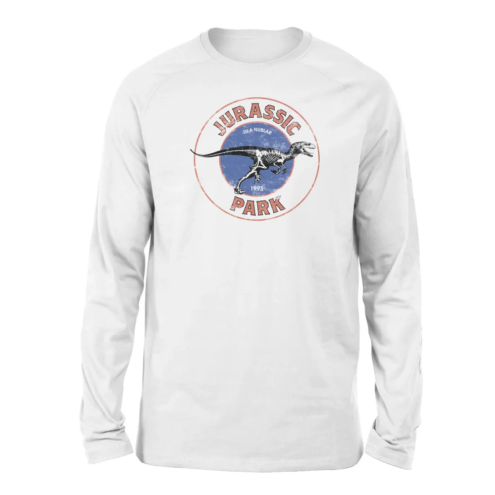Jurassic Park Jurassic Target Unisex Long Sleeved T-Shirt - White - S Image 1