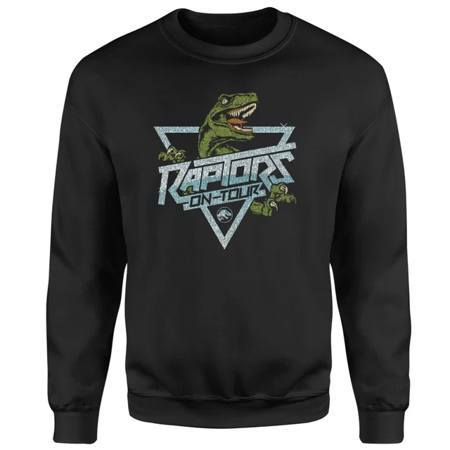 Jurassic Park Raptors On Tour Stroke Sweatshirt - Black