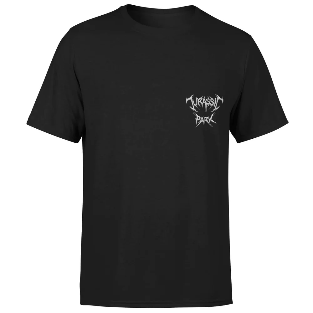 Jurassic Park Jurassic Park Death Metal Embroidered Logo Unisex T-Shirt - Black - S Image 1