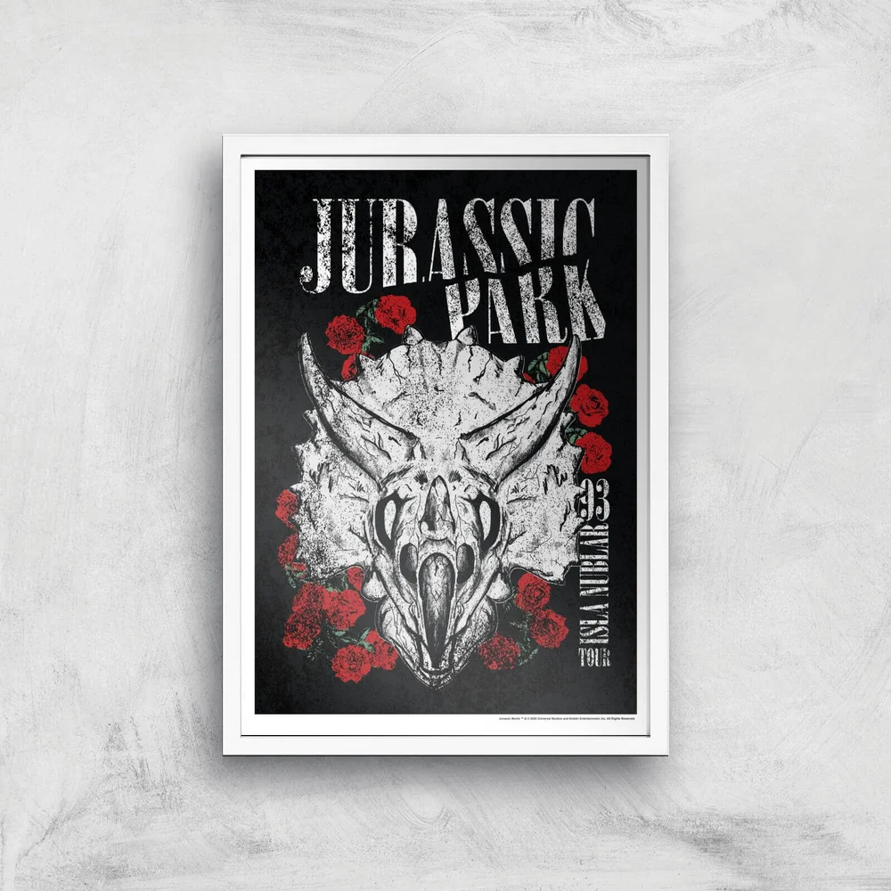 Jurassic Park Isla Nublar 93 Giclee Art Print - A3 - White Frame Image 1