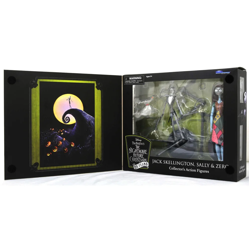 The Nightmare Before Christmas Jack Skellington, Sally and Zero Exclusive Collector's Action Figures Set Image 1
