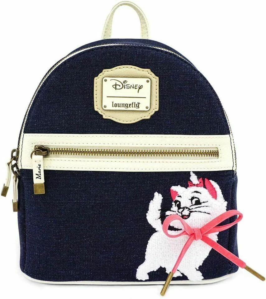 Loungefly Disney Marie Denim Mini Backpack Image 1