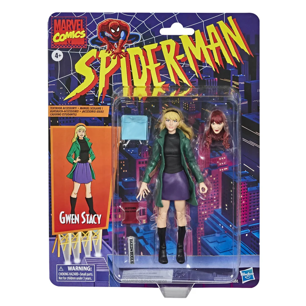 Hasbro Marvel Legends Retro Collection Spider-Man Gwen Stacey 6-Inch Scale Action Figure Image 1