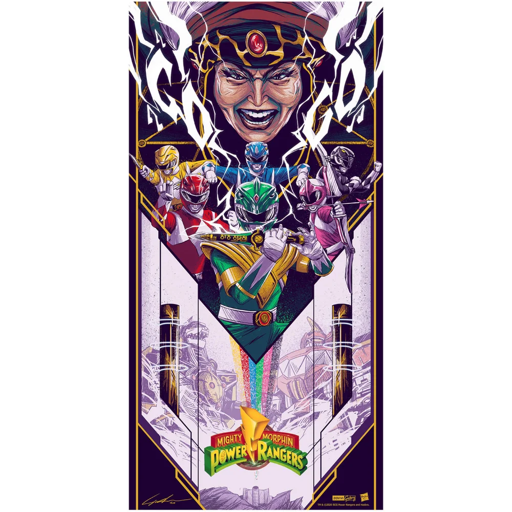 Power Rangers 12x24 inch Giclee By Jaren Hemphill Image 1