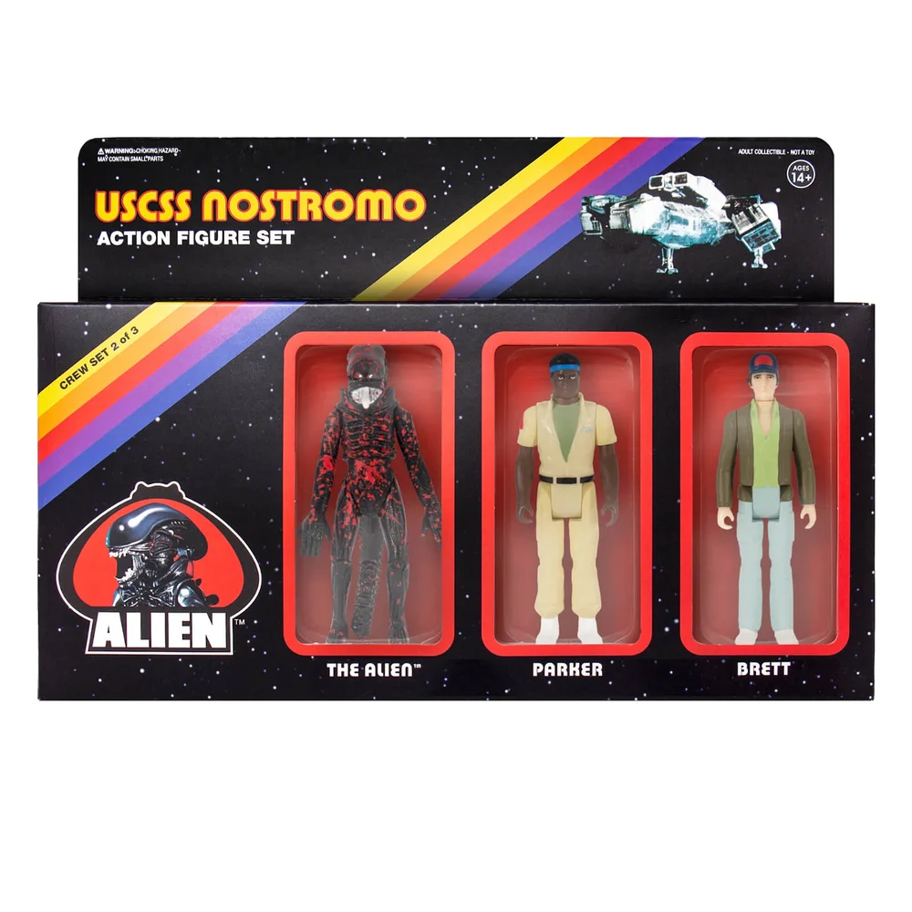 Super7 Alien ReAction Figure - Pack B (Brett, Parker, Open Mouth Alien) Action Figure Image 1