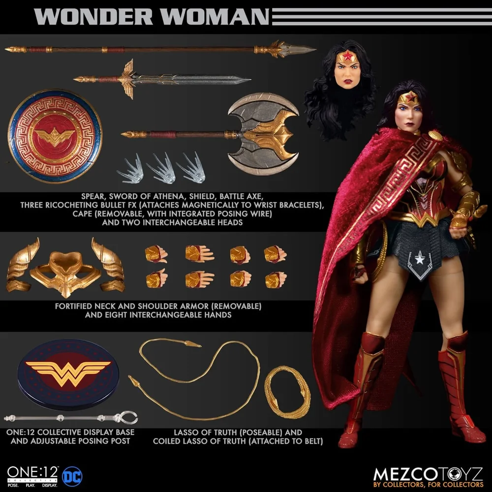 Mezco One:12 Collective DC Comics Wonder Woman Figure Image 1