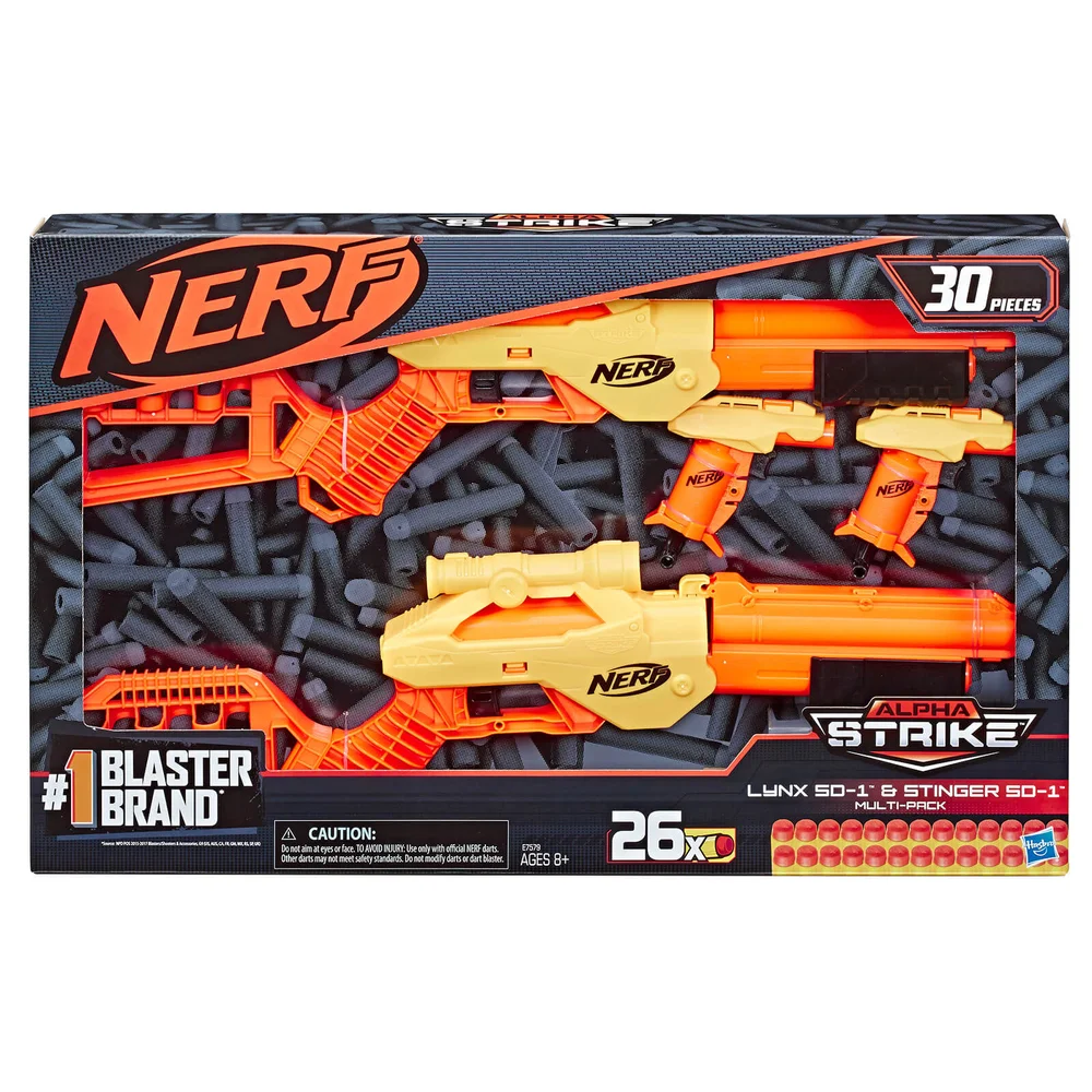 NERF Alpha Strike Lynx SD-1 and Stinger SD-1 Multi Pack Blasters Image 1