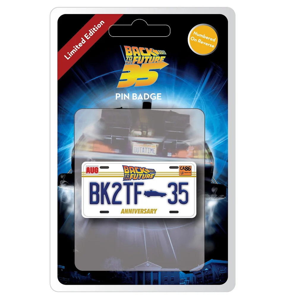 Back to the Future Limited Edition 35th Anniversary Pin Badge Image 1
