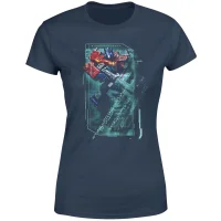 Transformers Optimus Prime Tech Women's T-Shirt - Navy - undefined undefined