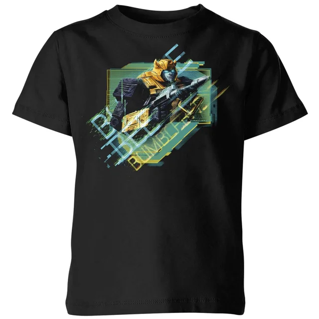 Transformers Bumble Bee Glitch Kids' T-Shirt - Black