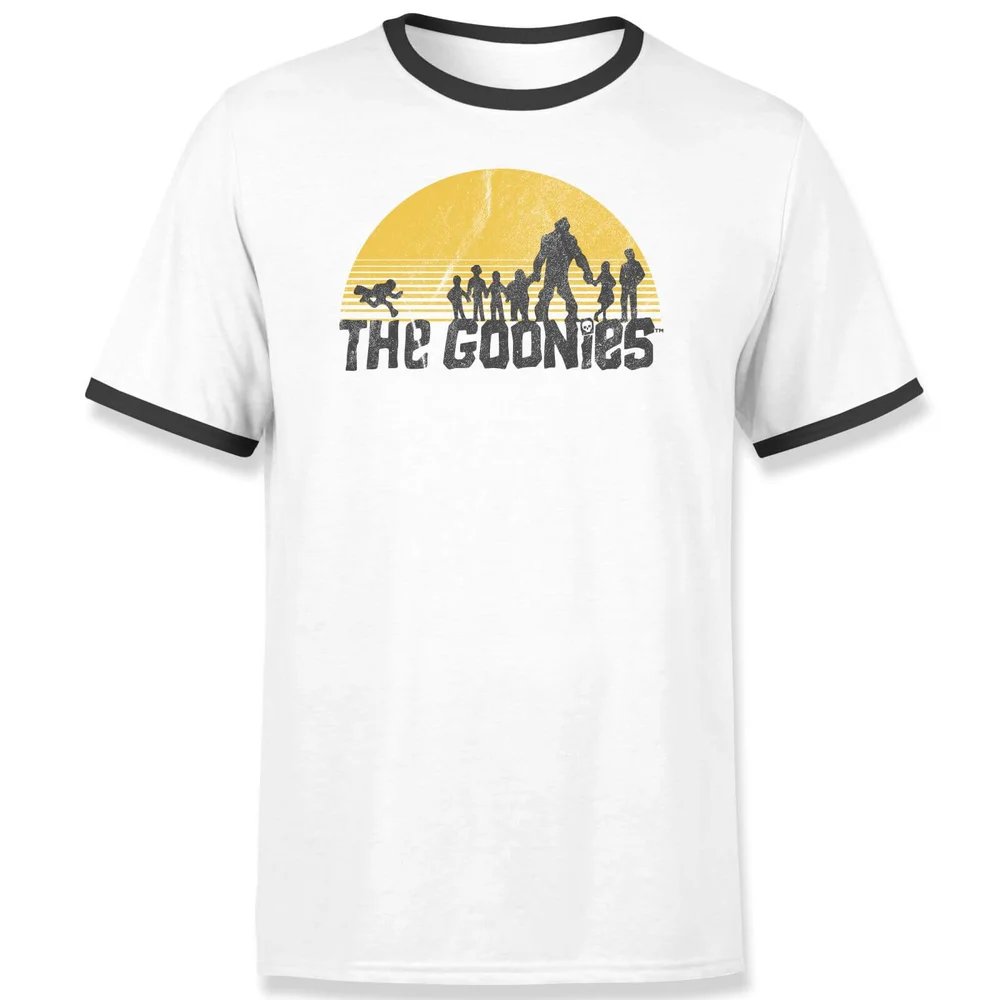 The Goonies Retro Logo Unisex T-Shirt - White / Black Ringer - S Image 1