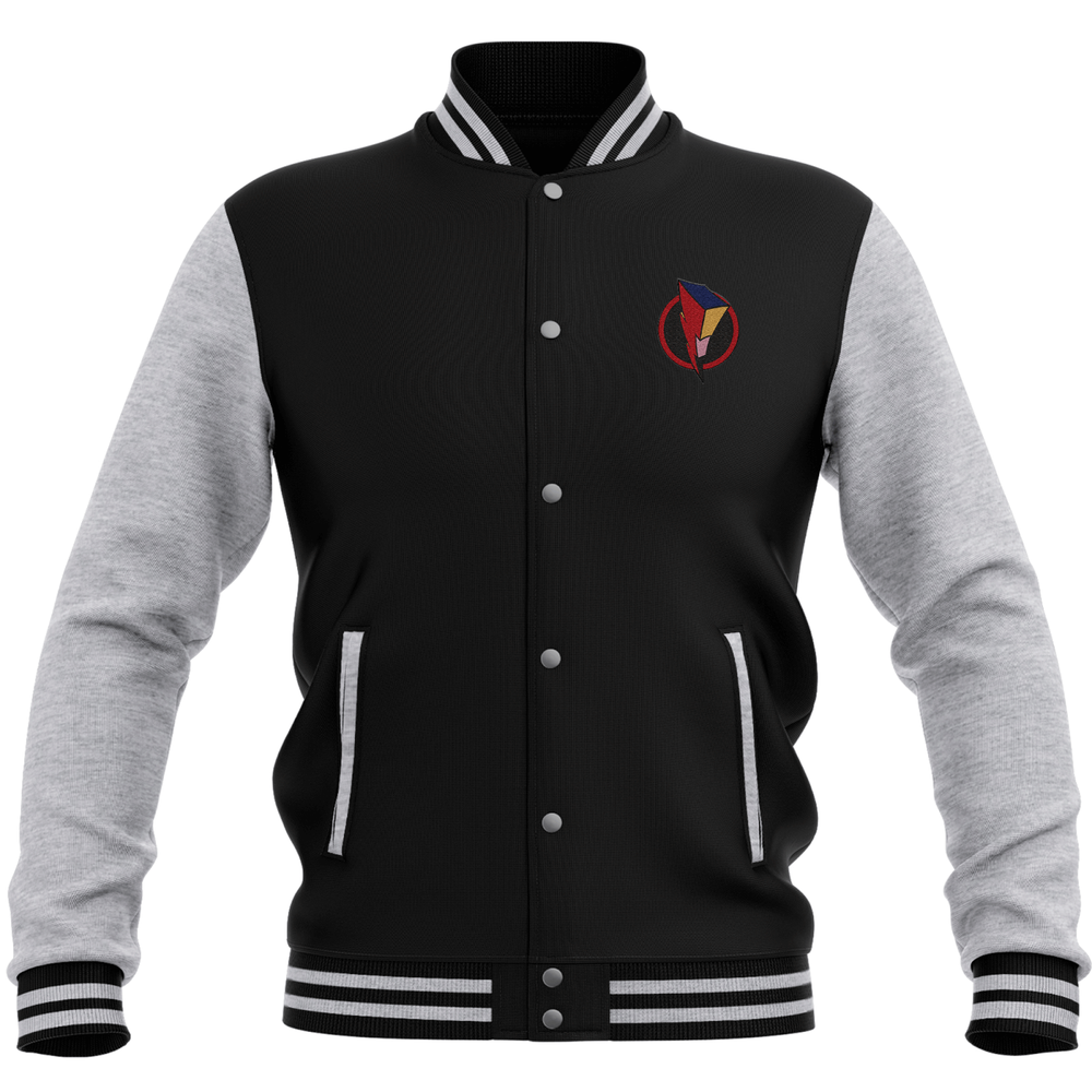 Power Rangers Bolt Patch Varsity Jacket - Black - L - Black Image 1