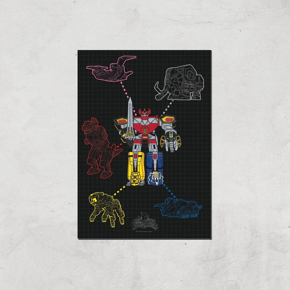 Power Rangers Megazord Giclee Print Giclee Art Print - A3 - Print Only Image 1