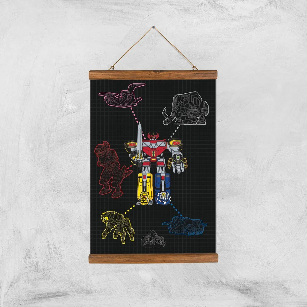 Power Rangers Megazord Giclee Print Giclee Art Print - A3 - Wooden Hanger Image 1
