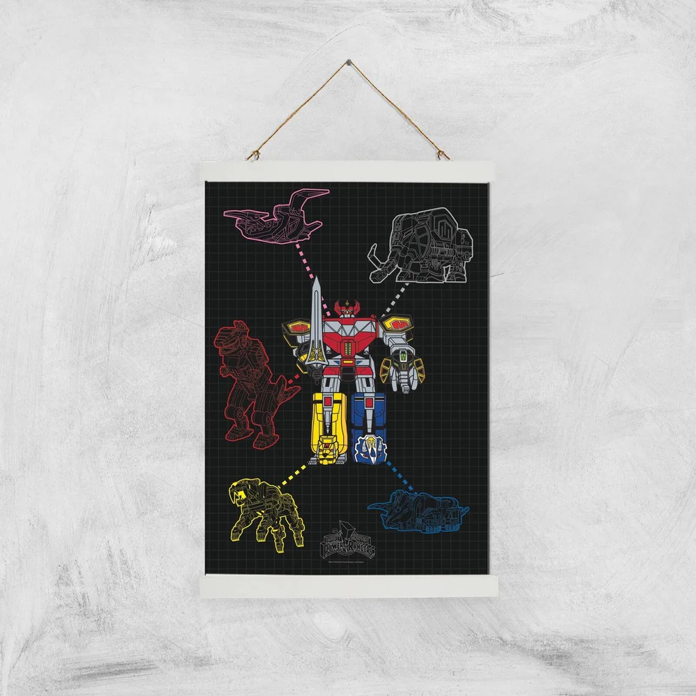 Power Rangers Megazord Giclee Print Giclee Art Print - A3 - White Hanger Image 1