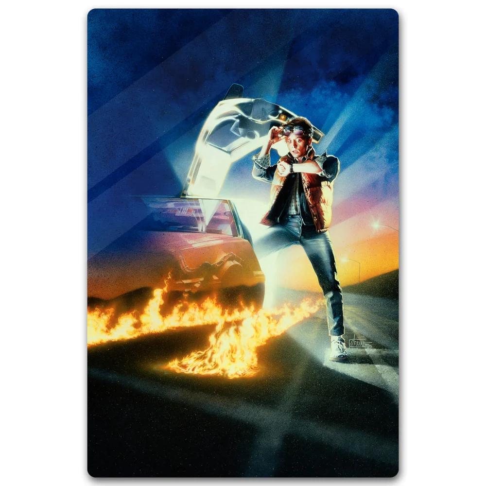 Zavvi Exclusive Limited Edition Back To The Future Metal Poster - 40 X 60cm Image 1