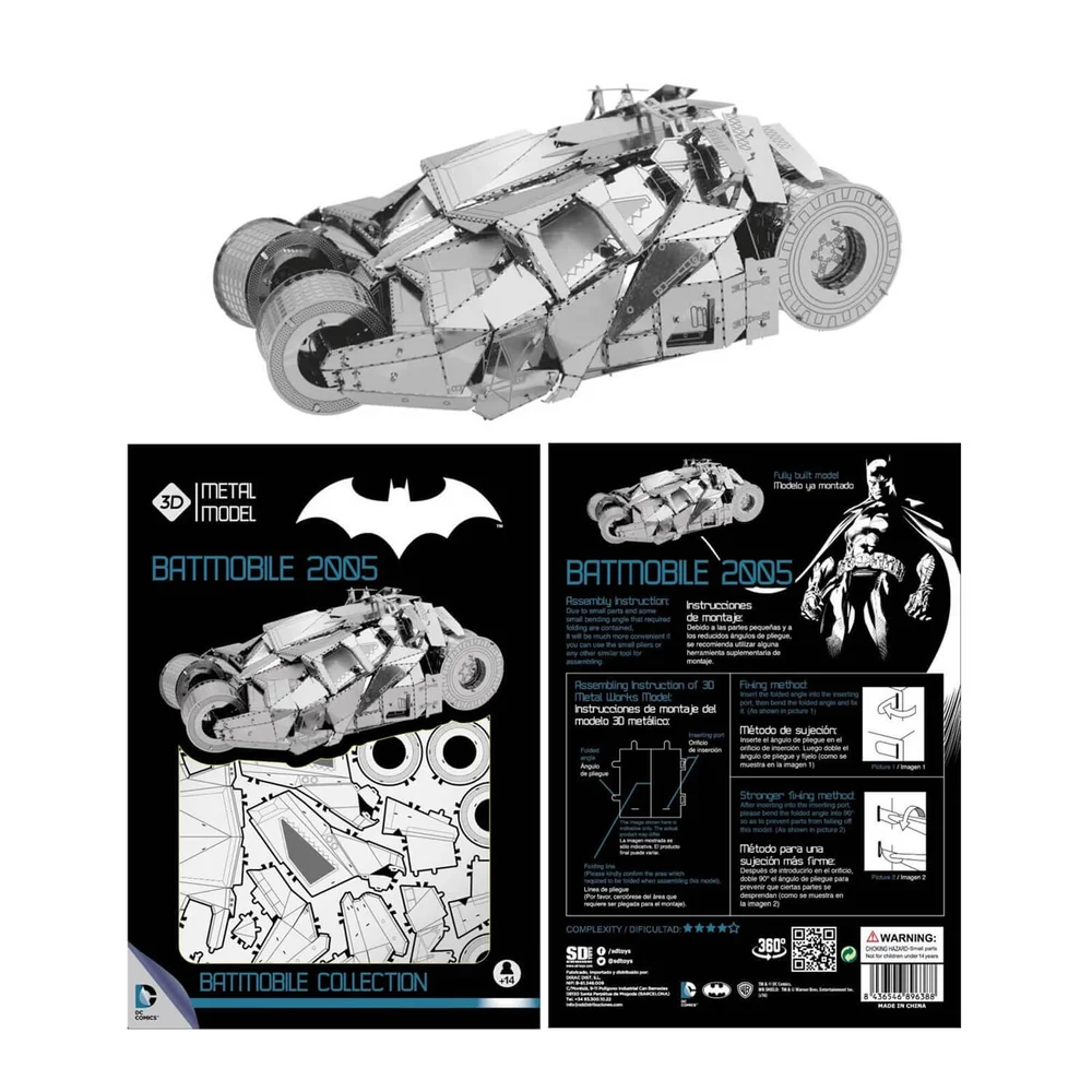 DC Comics DC Universe 3D Metal Model Kit Batmobile 2005 Image 1
