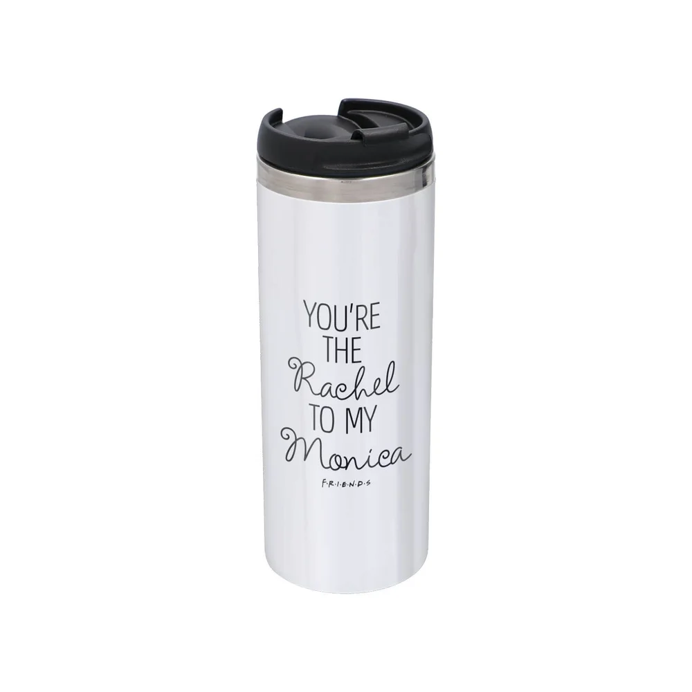 Friends You're The Rachel To My Monica Stainless Steel Thermo Travel Mug - Metallic Finish Image 1