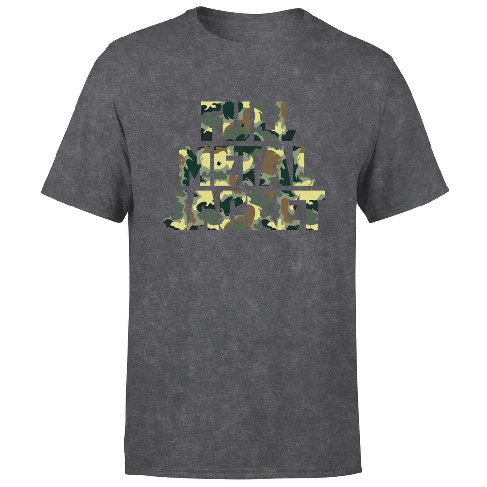Full Metal Jacket Camo Title Unisex T-Shirt - Black Acid Wash - L Image 1