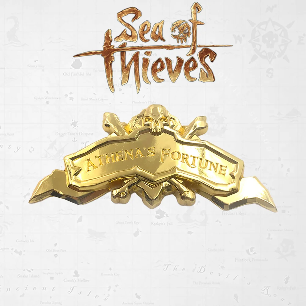Sea of Thieves Athena's Fortune Ship Plaque 24K Gold Plated Limited Edition Replica Image 1