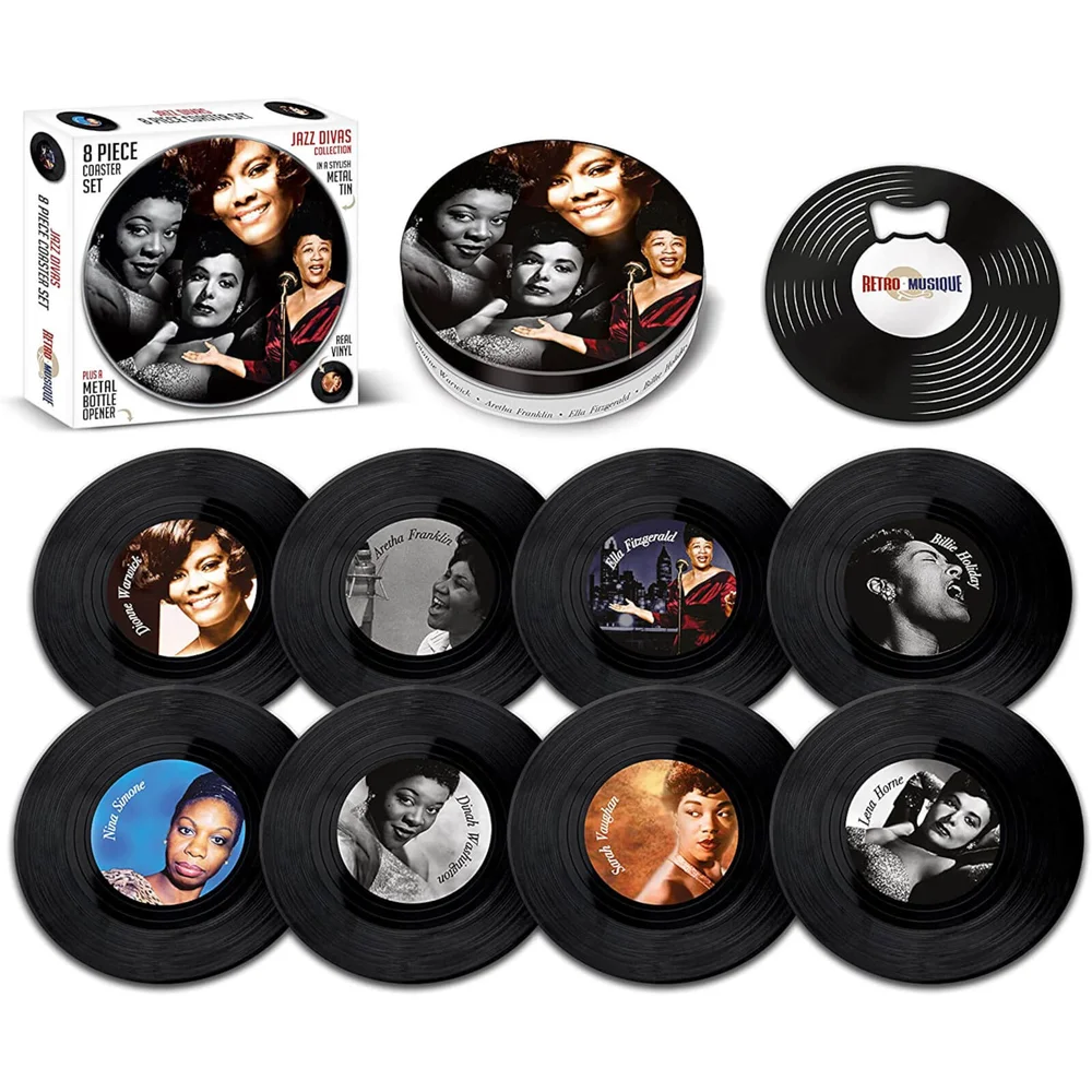 Jazz Divas 8 Pieces Coaster Tin Set Image 1