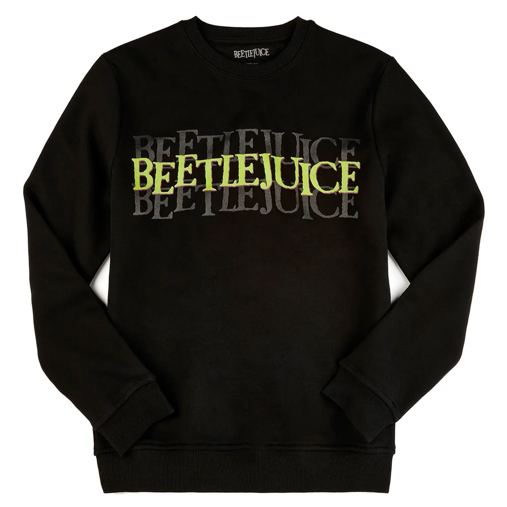 Beetlejuice Say It Three Times Sweatshirt - Black - S - Black Image 1
