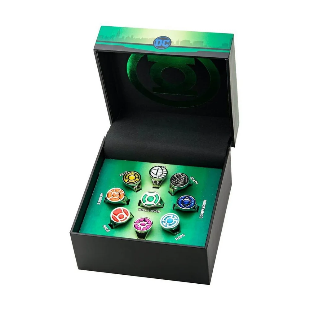 DC Comics Green Lantern Corps Limited Edition Ring Set - EU Exclusive Image 1