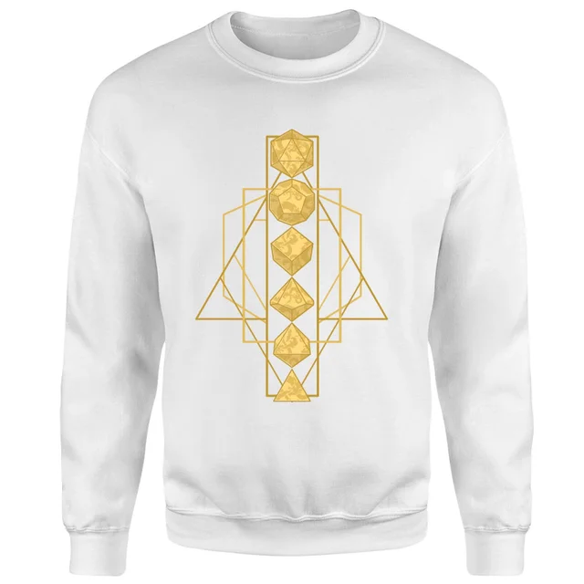 Dungeons & Dragons Celestial Dice Sweatshirt - White
