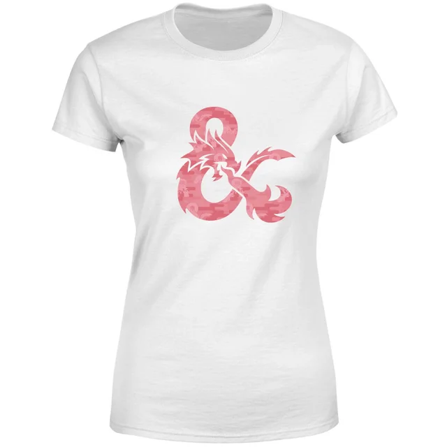 Dungeons & Dragons Ampersand Pink Women's T-Shirt - White