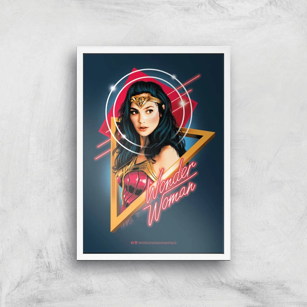 Wonder Woman Welcome To The 80s Giclee Art Print - A3 - White Frame Image 1