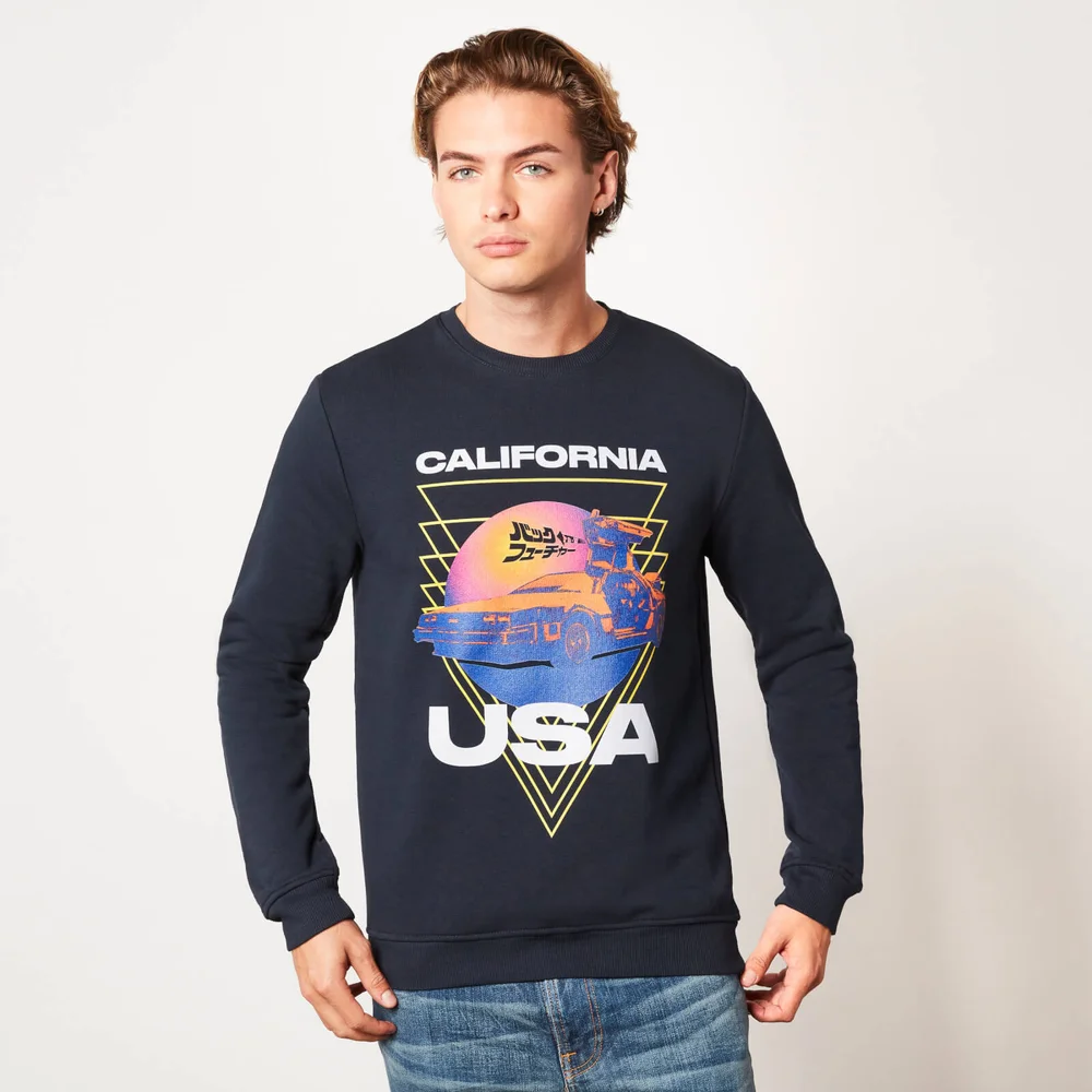 Back to the Future Tri Sunset Unisex Sweatshirt - Navy - S Image 1