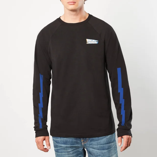 Back to the Future 3D Logo Unisex Long sleeve - Black