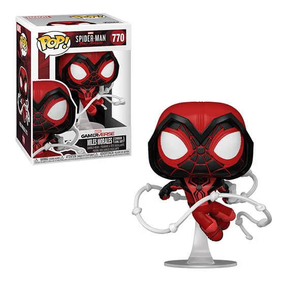 Marvel Spider-man: Miles Morales (Crimson Cowl Suit) Pop! Vinyl Image 1