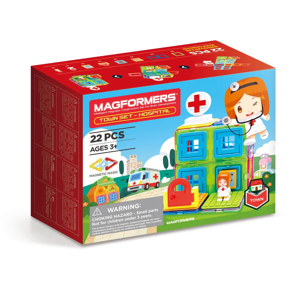 Magformers Town Set - Hospital Image 1