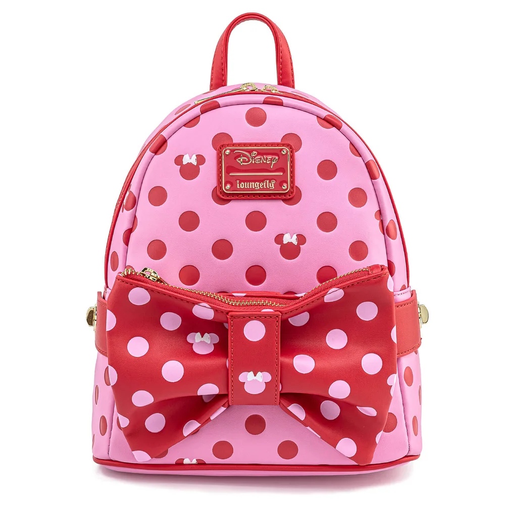 Loungefly Disney Minnie Mouse Pink Bow Mini Backpack Image 1