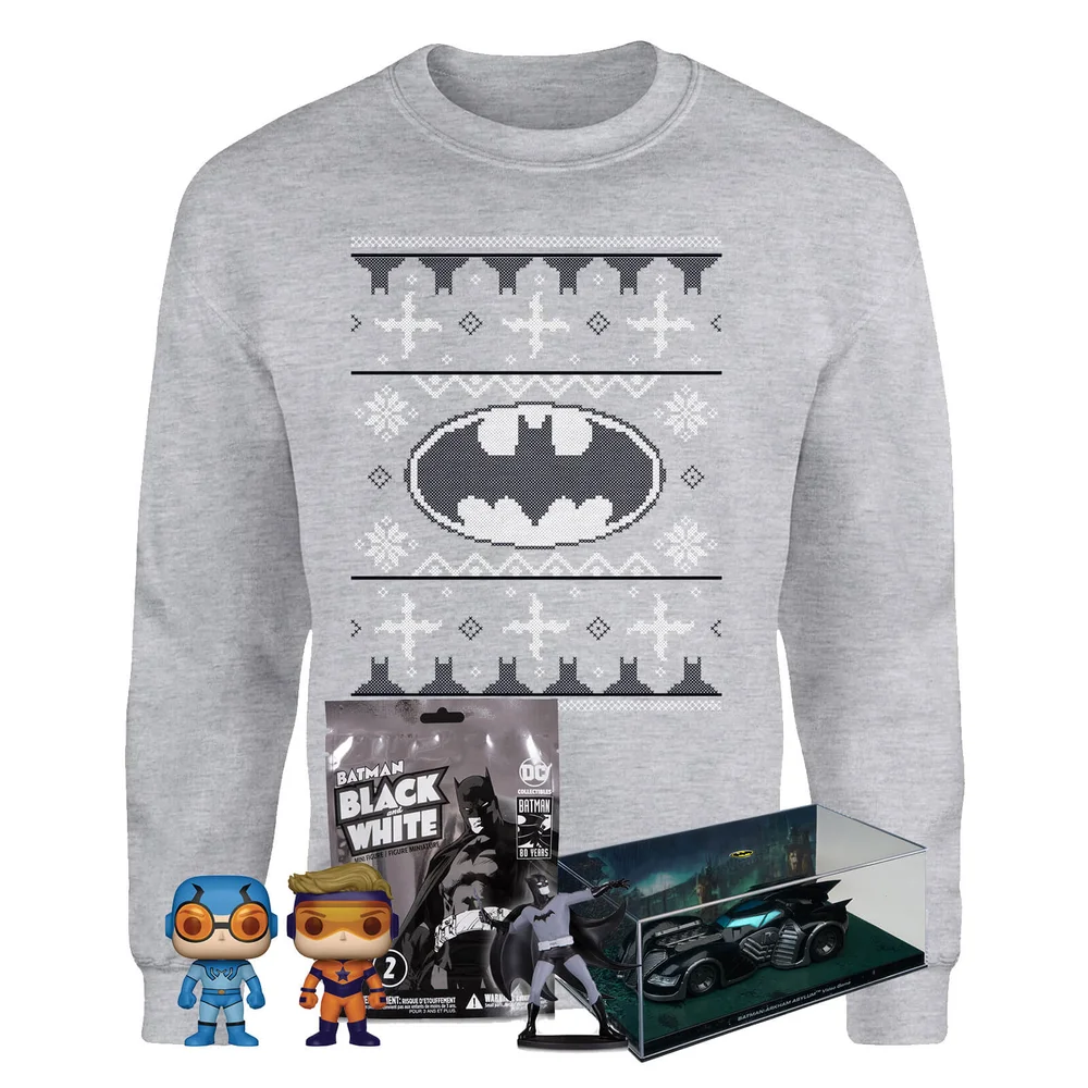 DC Comics Officially Licensed MEGA Christmas Gift Set - Includes Christmas Jumper plus 3 gifts - S Image 1