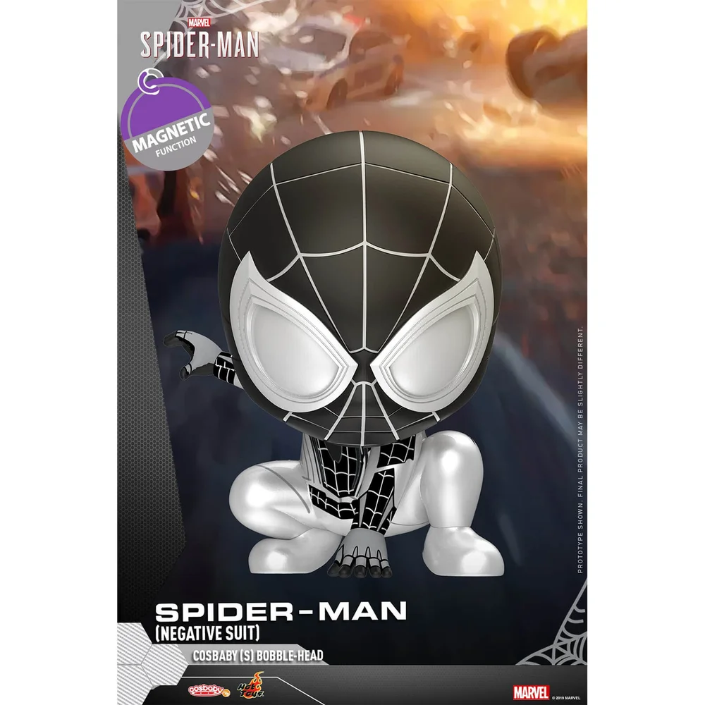 Hot Toys Cosbaby Marvel's Spider-Man PS4 - Spider-Man (Negative Suit Version) Figure Image 1